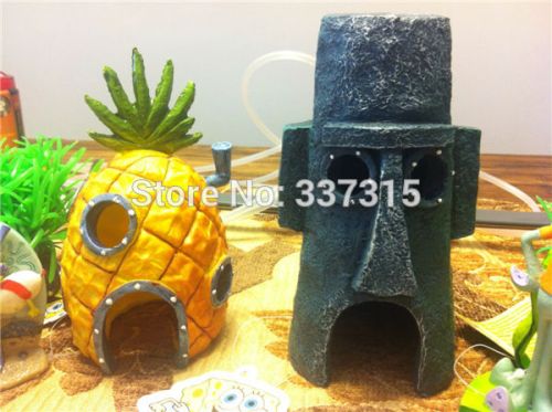 2-Pcs-SpongeBob-font-b-Pineapple-b-font-House-Squidward-Easter-font-b-Island-b-fontb